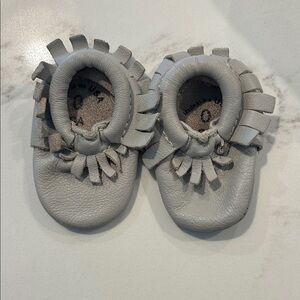 Freshly Picked Baby Moccasins in Light Gray